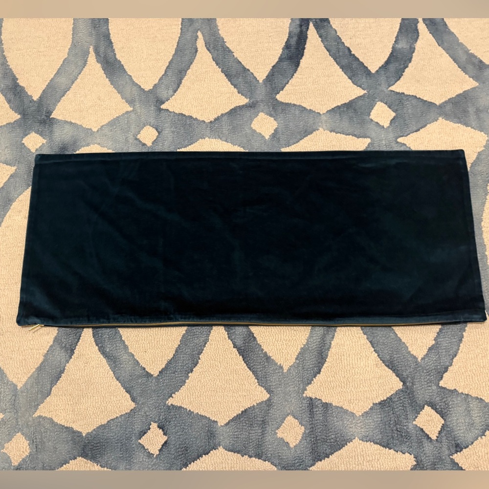 Frontgate Teal Velvet Lumbar Pillow Cover - NWT